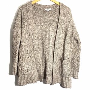 Madewell Marled Panel Stitch Open Front Knit Med